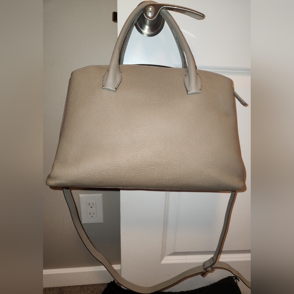 Iacucci Pebbled Italian Leather Tote Satchel Handbag in Stone Beige;New w/o Tags - Picture 15 of 16